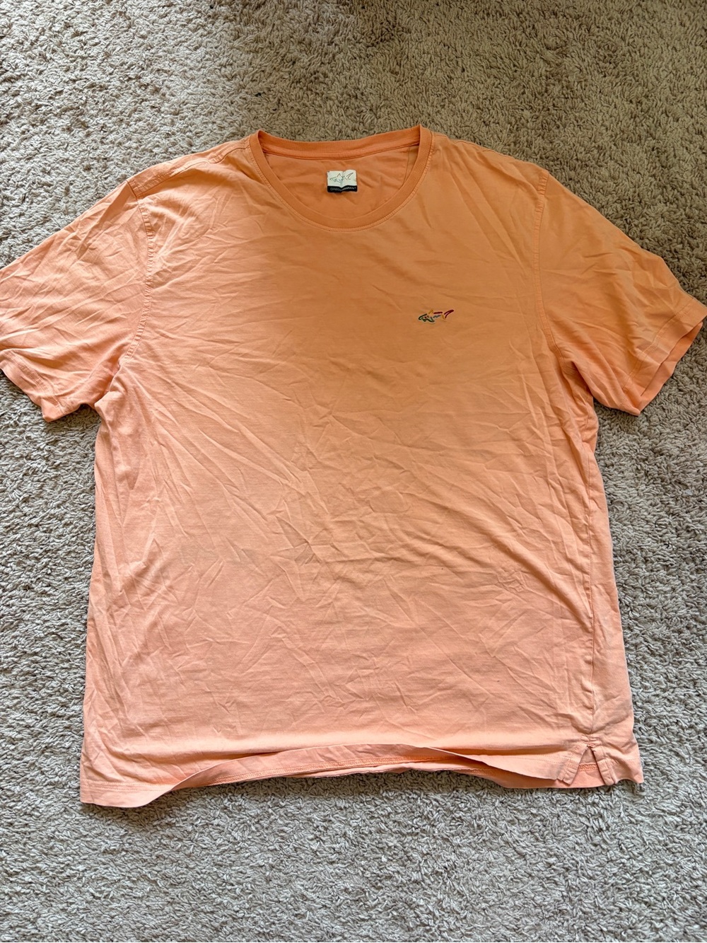 Greg Norman Collection Men's Peach Short Sleeve Crew Tee